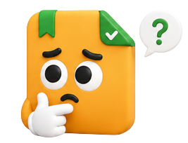 疑問を考えているらくしゅうキャラクター